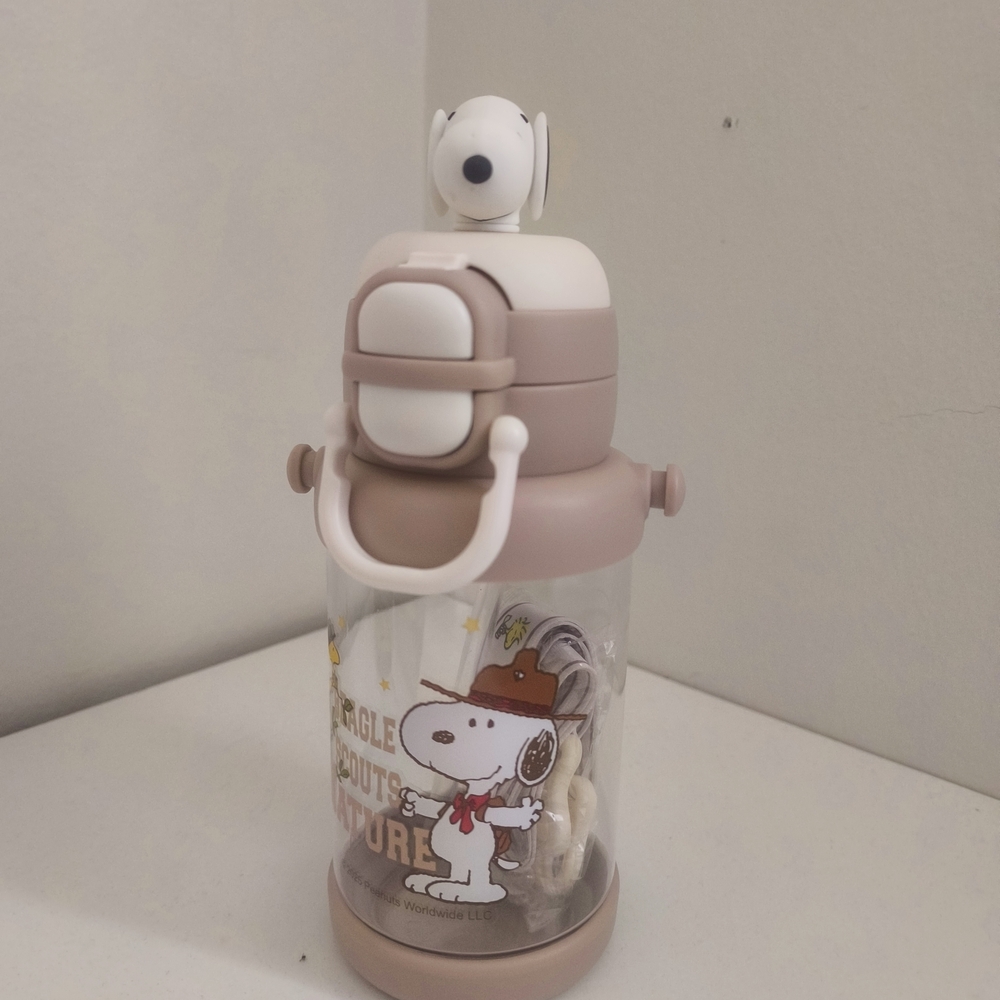 SNOOPY 650ml Snoopy Scout Bottle With Straw and Strap